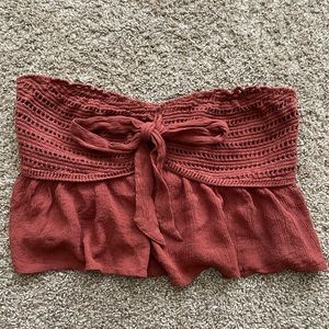 Strapless Ruffled Croptop